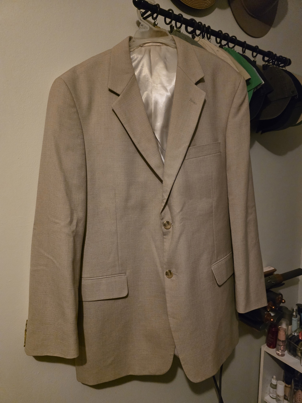 Belissimo Light Beige Two-Button Sport Coat